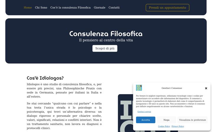 Screenshot of idiologos.com