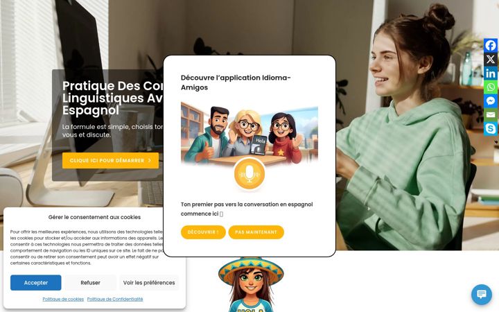 Snímek obrazovky idioma-amigos.com