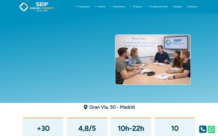 Screenshot of idiomasseif.com