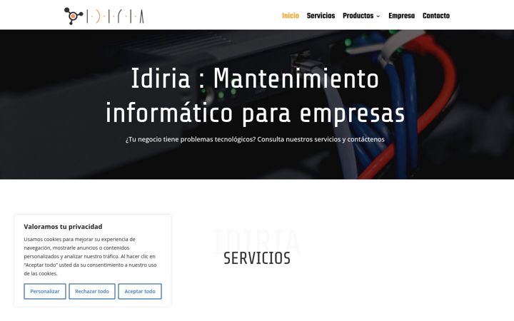 Screenshot of idiria.com