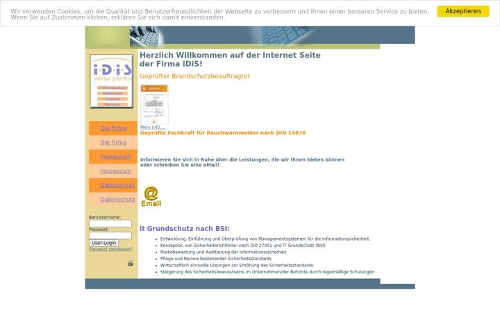 Screenshot of idis-walterpfeiffer.de