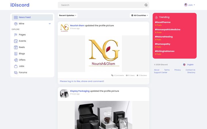 Screenshot of idiscord.com