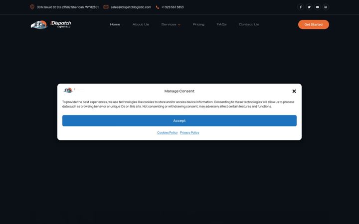 Screenshot of idispatchlogistic.com