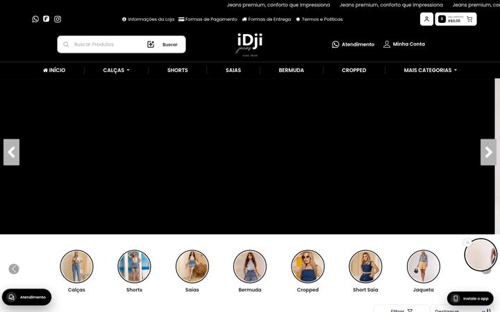 Screenshot of idjijeans.com.br