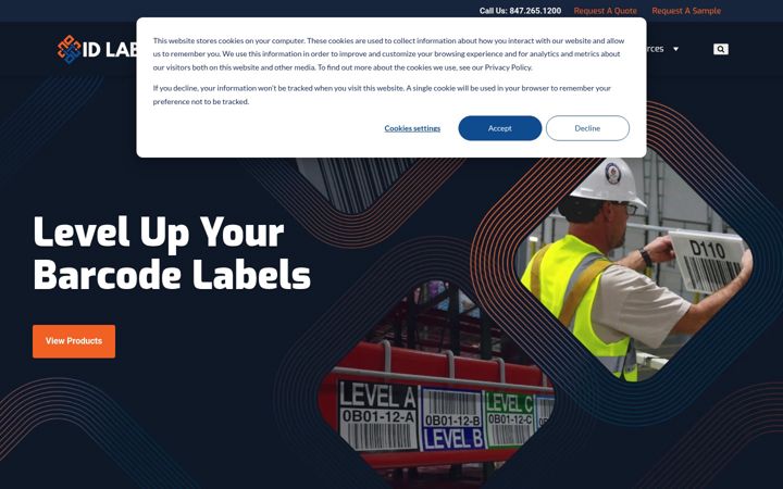 Screenshot of idlabelinc.com