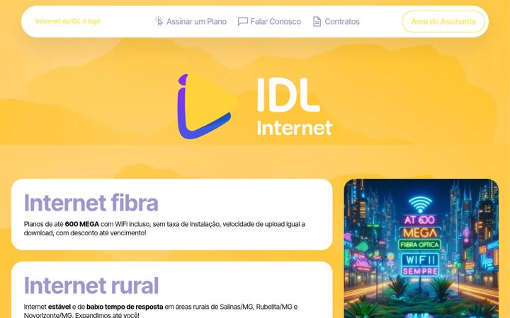 Screenshot of idltelecom.com.br