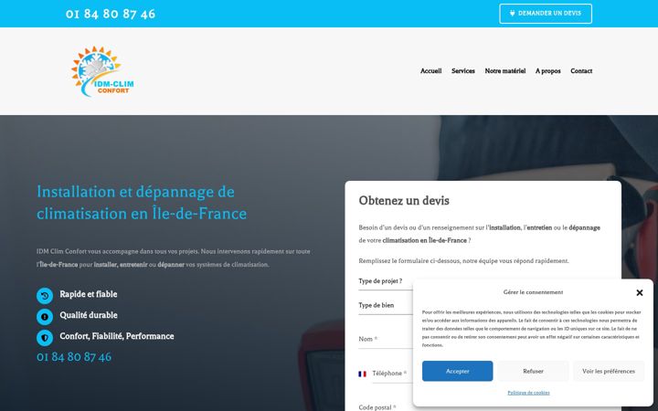 Screenshot of idm-climconfort.fr