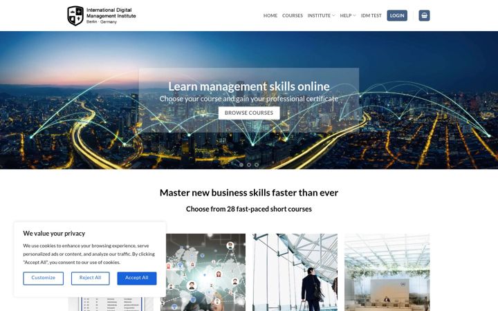 Képernyőkép: idm-institute.com