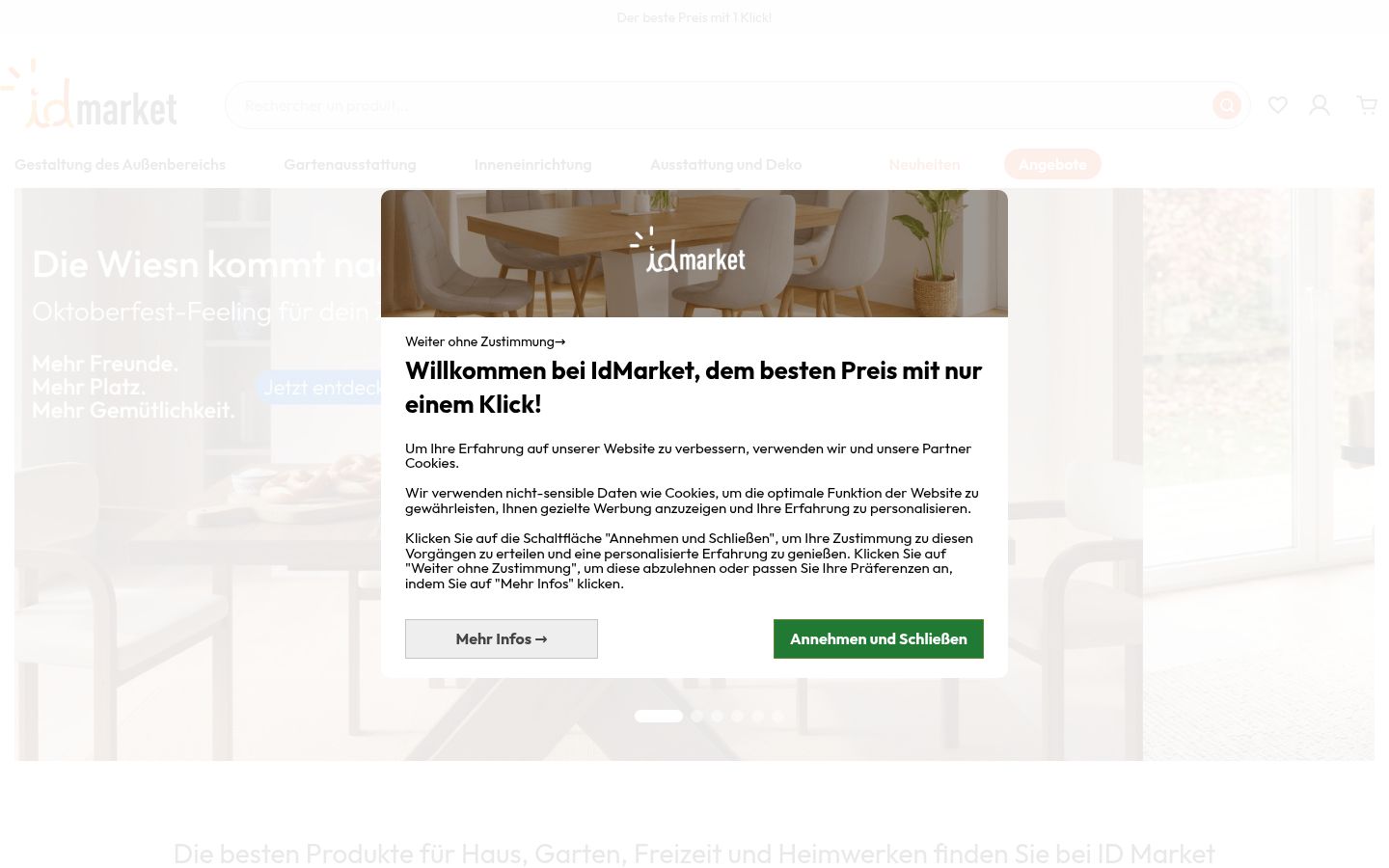 Screenshot tal-banner tal-kunsens muri qabel kwalunkwe interazzjoni