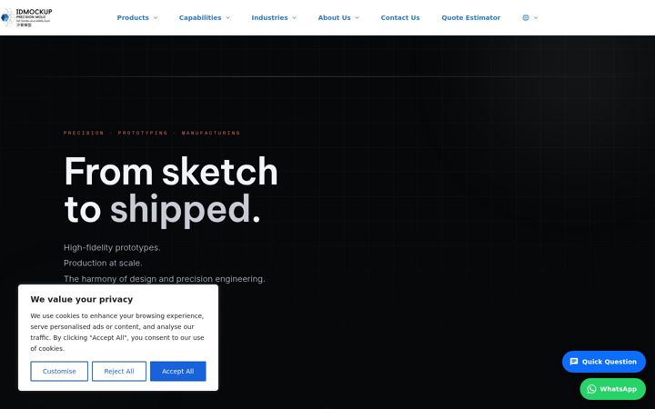 Screenshot of idmockup.com