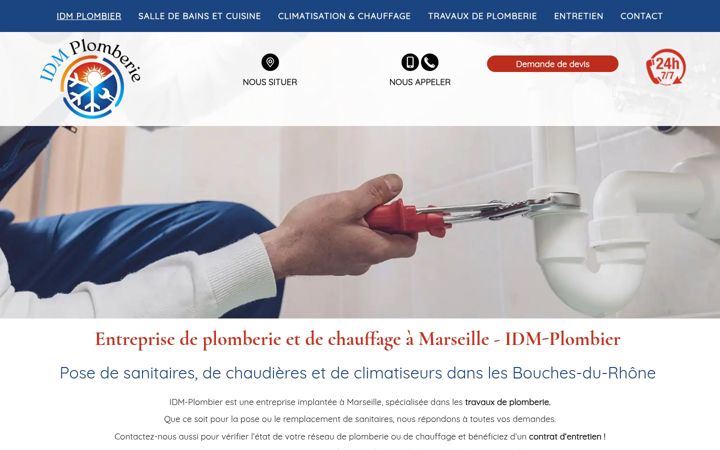 Screenshot of idmplombier.fr