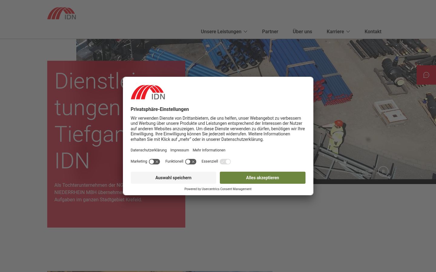 Screenshot tal-banner tal-kunsens muri qabel kwalunkwe interazzjoni