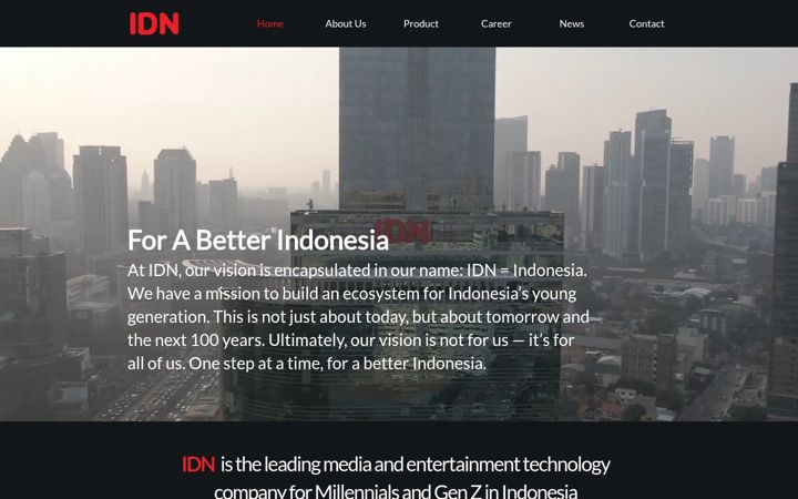 Screenshot of idn.media