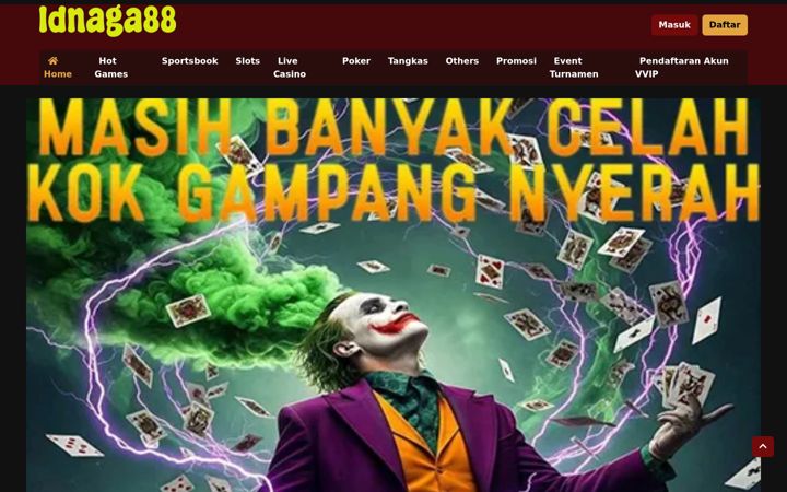 Screenshot of idnaga88.net