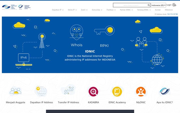 Screenshot of idnic.net
