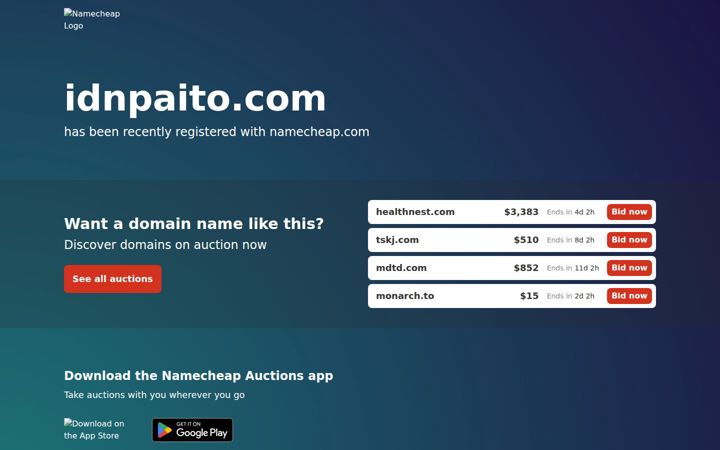 Ekraanipilt saidist idnpaito.com