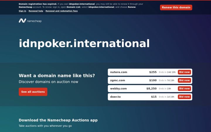 Képernyőkép: idnpoker.international