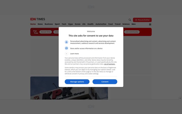 Skjermbilde av idntimes.com