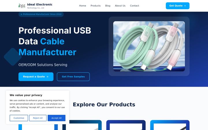 Screenshot of idocharger.com