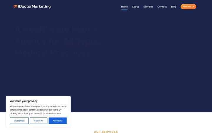 Screenshot of idoctormarketing.com