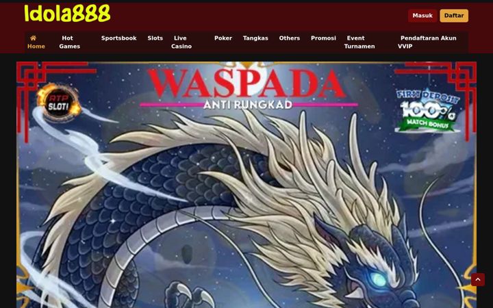 Screenshot of idola888.org
