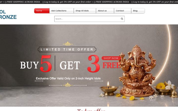 Screenshot of idolbronze.com