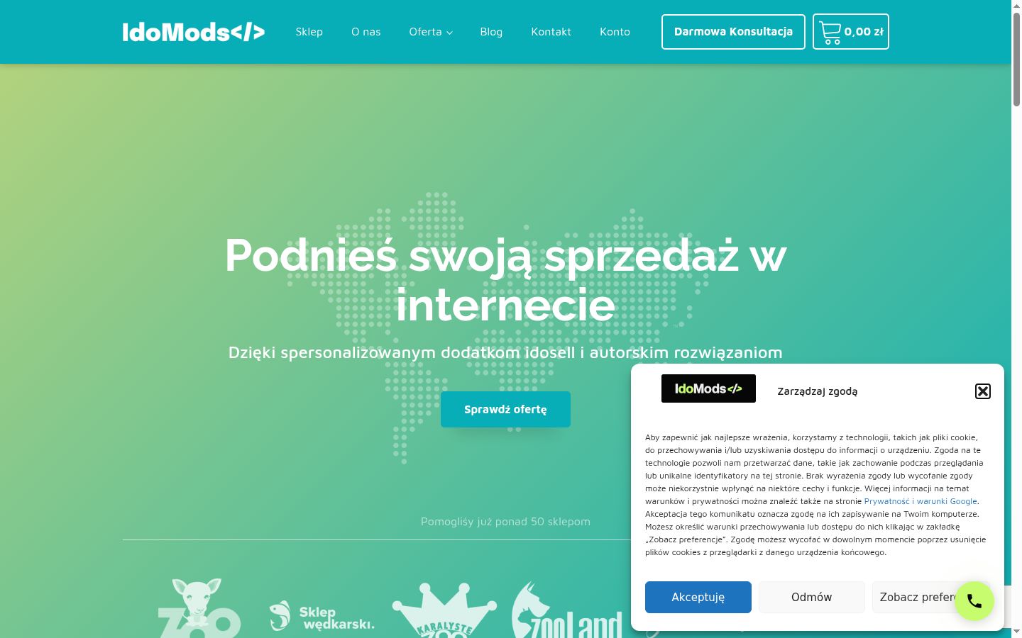 Snímka obrazovky banera súhlasu zobrazeného pred akoukoľvek interakciou