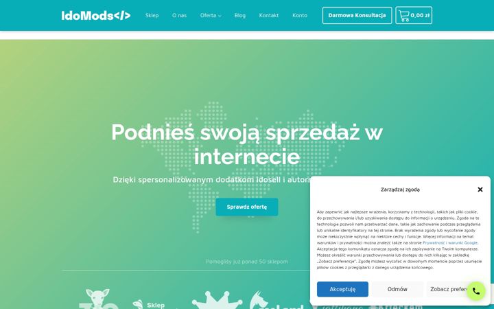 Screenshot of idomods.pl