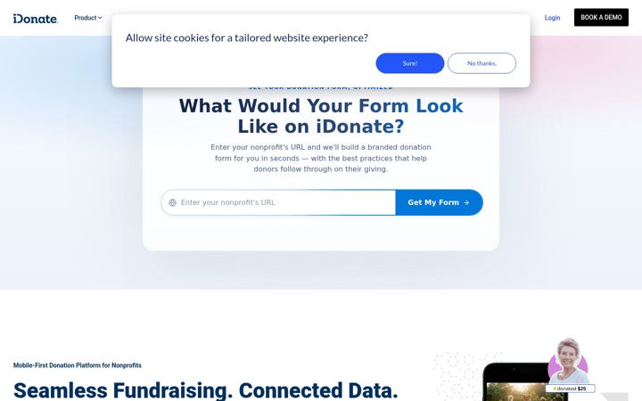 Capture d'écran de idonate.com