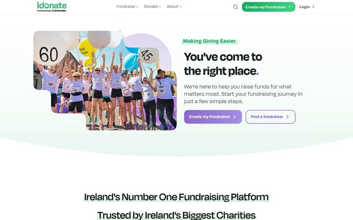 Képernyőkép: idonate.ie
