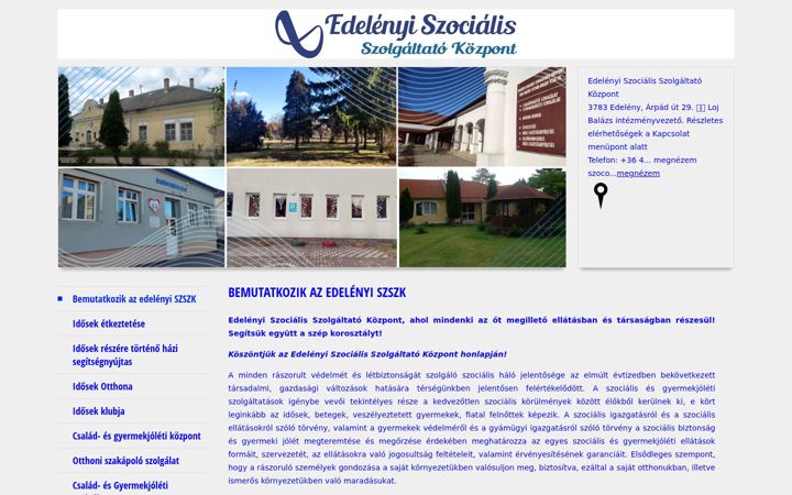 Screenshot of idosekotthonaedeleny.hu
