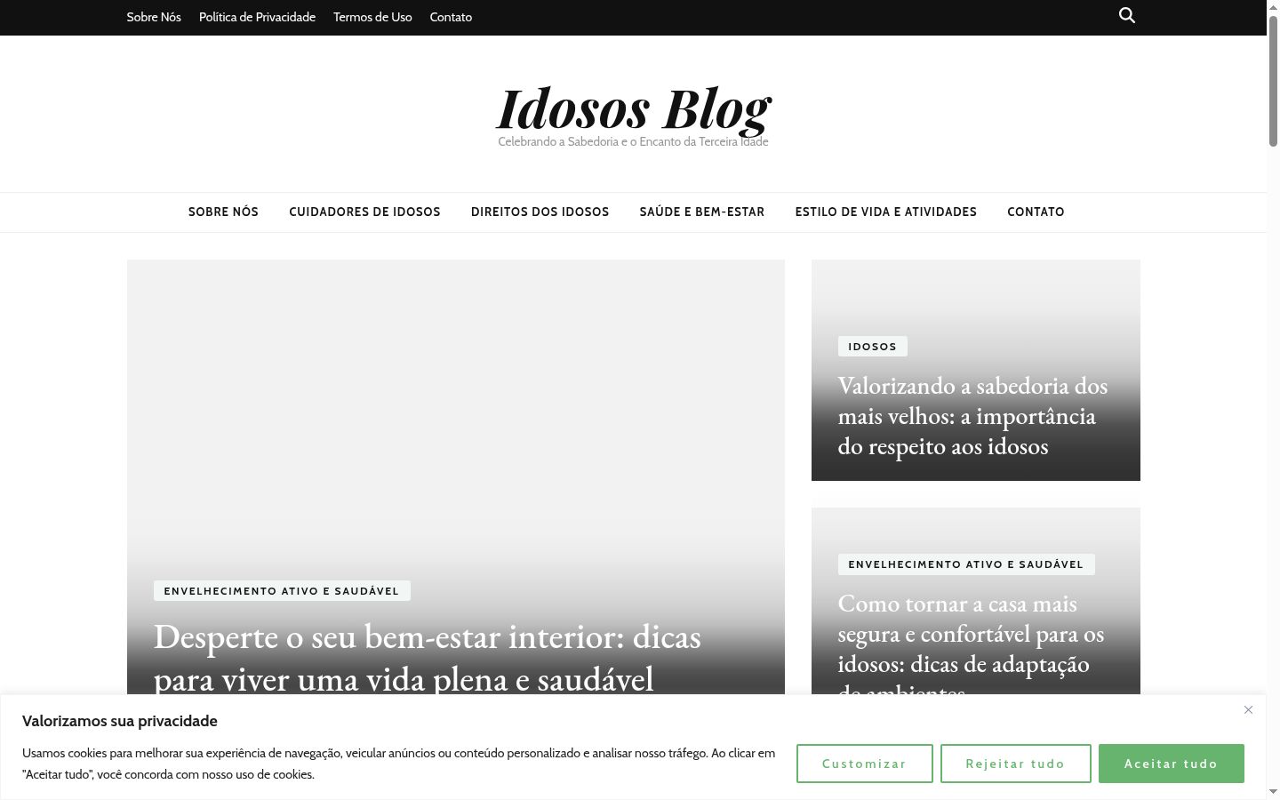 Capture d'écran de la bannière de consentement affichée avant toute interaction