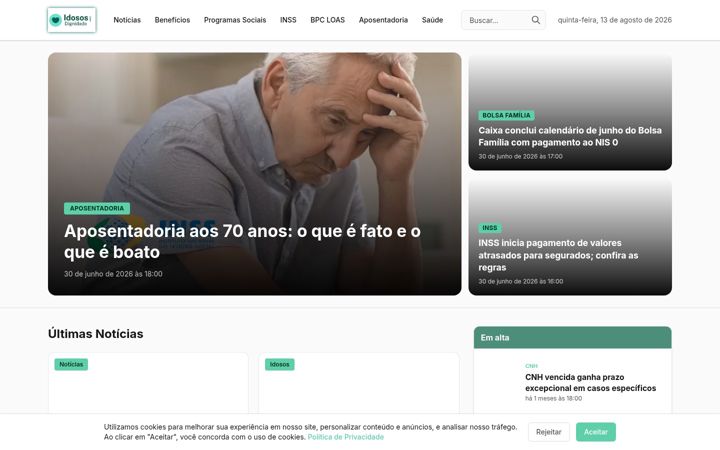 Screenshot of idososcomdignidade.com.br