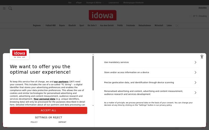 Screenshot stránky idowa.de
