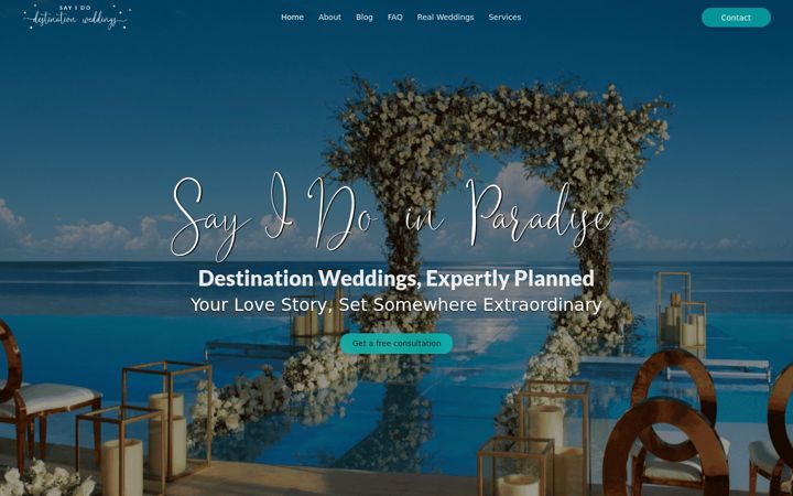 Screenshot of idoweddingsaway.ca