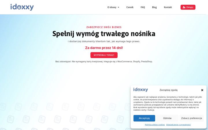 Screenshot stránky idoxxy.com