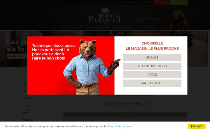 Screenshot of idparquet.fr