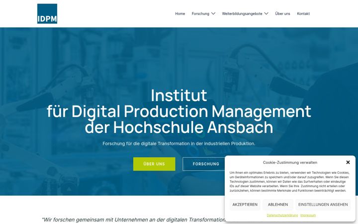 Screenshot of idpm-institut.de