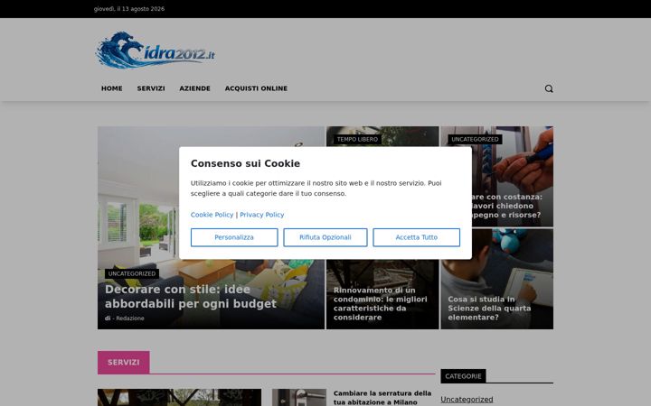 Screenshot of idra2012.it