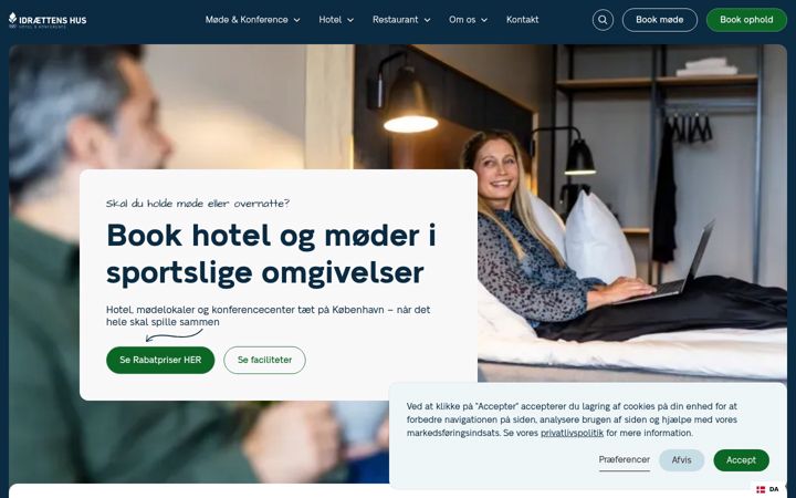 Screenshot of idraettenshus.dk