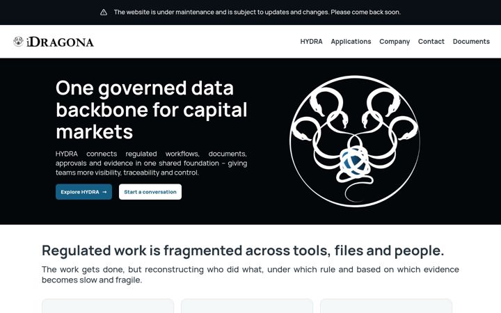 Screenshot του idragona.com