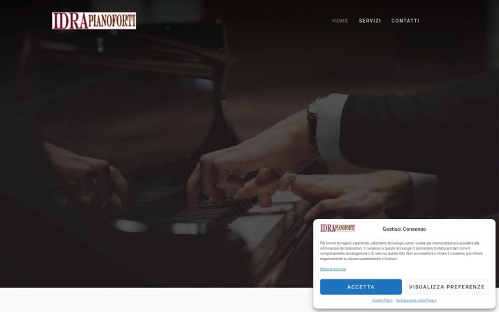 Screenshot του idrapianoforti.com