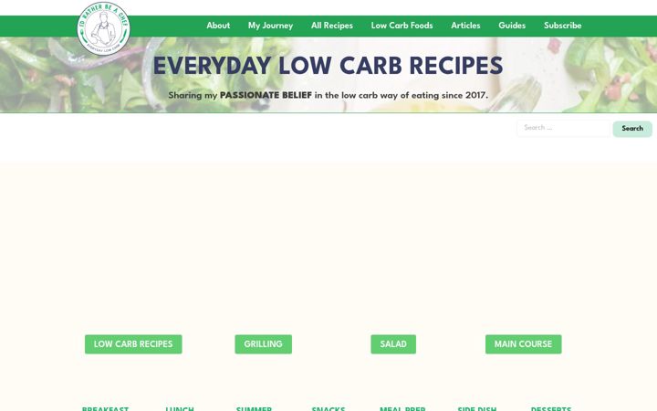 Screenshot of idratherbeachef.com