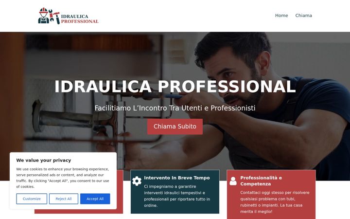 Screenshot of idraulicaprofessional.it