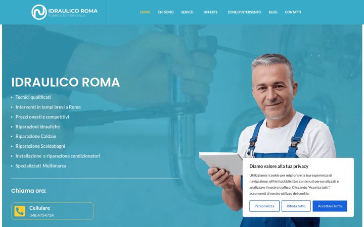Screenshot του idraulico-difrancesco.com