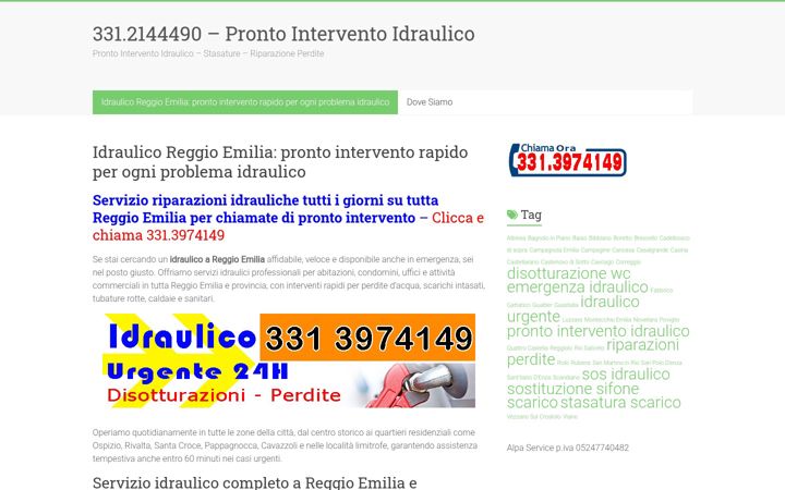 Screenshot of idraulico-reggio-emilia.it