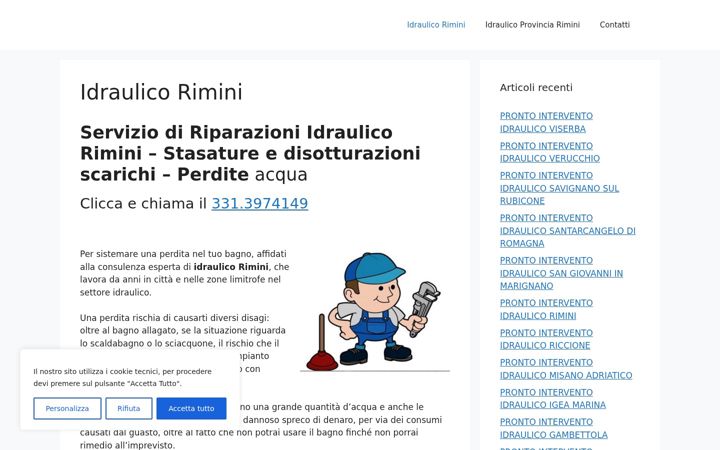 Screenshot του idraulico-rimini.com