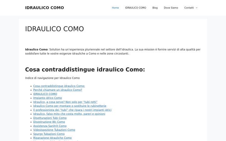 Screenshot of idraulicocomo.net