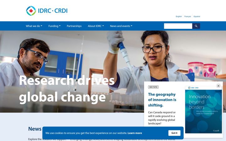 Screenshot of idrc-crdi.ca