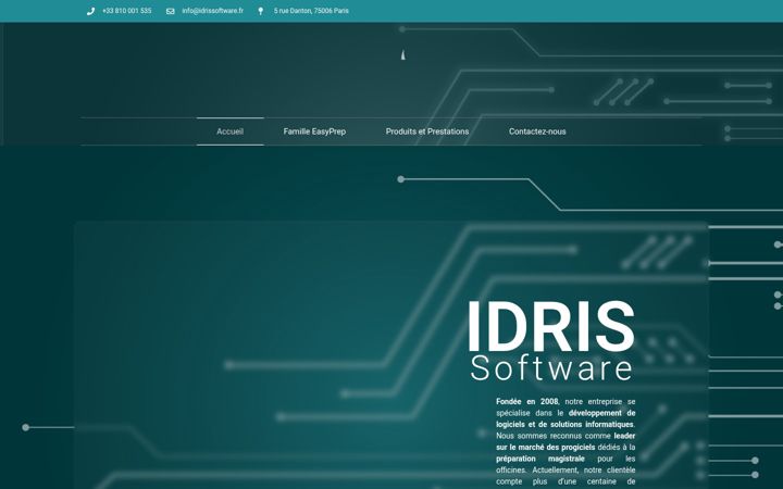 Screenshot of idrissoftware.fr